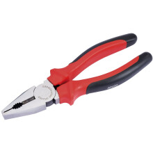 Draper Redline 200mm Combination Plier | Soft Grip Hand Tools | Carbon Steel Tempered Tool | Hardened Jaws & Cutting Edges | 68279