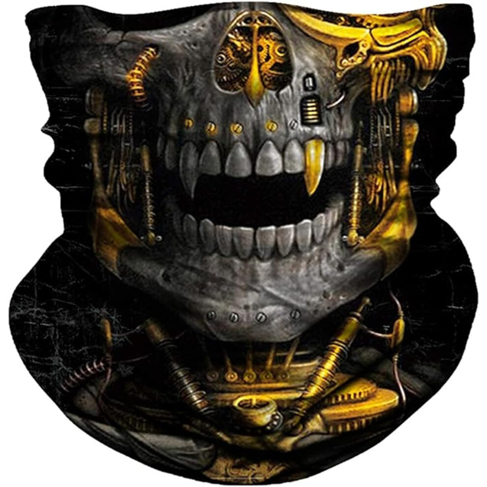 Skull Neck Gaiter Balaclava Face Mask With Uv Protection For Motorcycle Riding Cycling Hiking 9455672896320