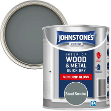 Johnstone's - Gloss Wood & Metal Paint - Steel Smoke - 750ml