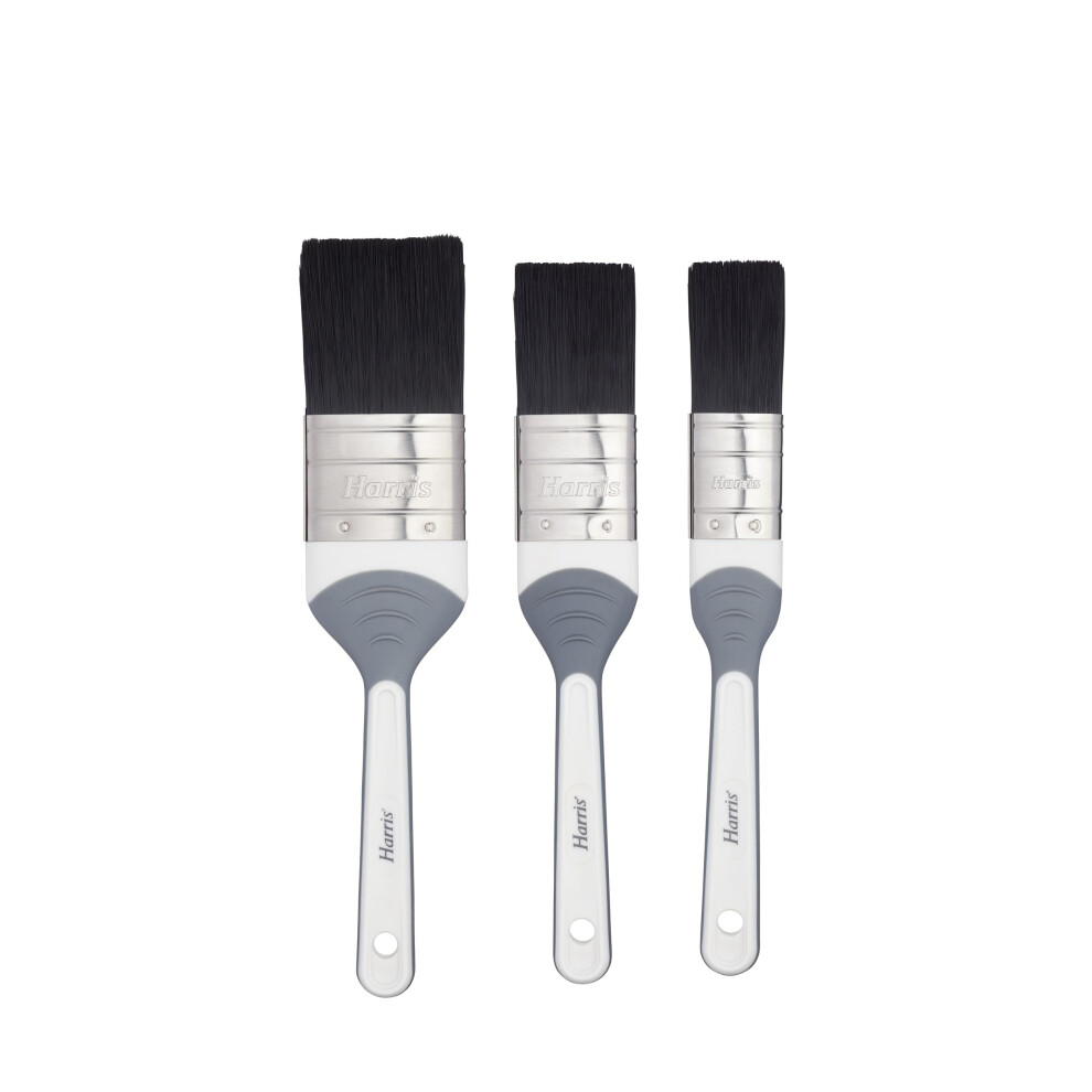 Harris Seriously Good 3 Pack Gloss Flat Brush Set, 1In, 1.5In, 2In