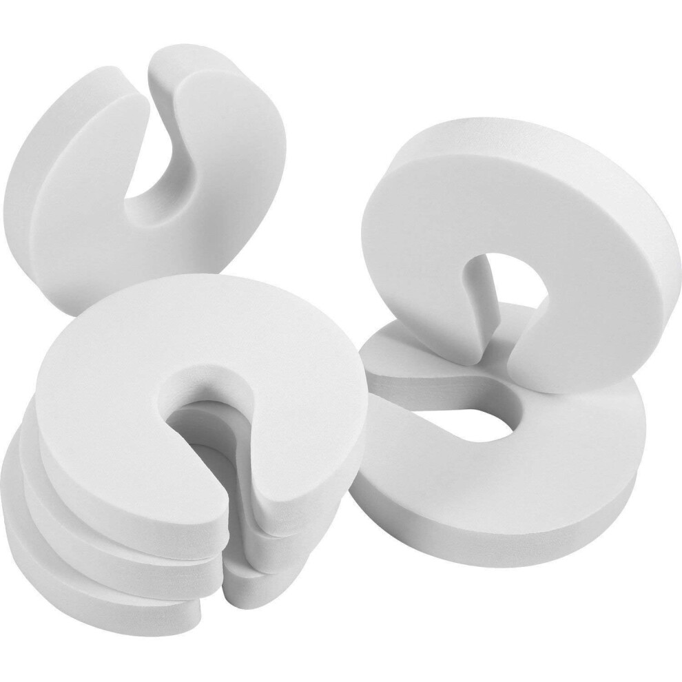 Lezqhb Door Finger Guards, 6 Pack Foam Child Door Stopper Baby Safety Finger Pinch Guard White Color 5005628440240