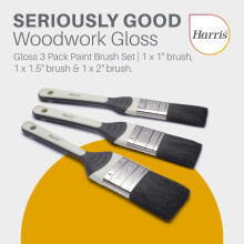 Harris Seriously Good 3 Pack Gloss Flat Brush Set 1in 15in 2in