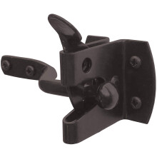 IRONTITE Auto Gate Latch Garden Gate Latch for Wooden Gates Black Coated f
