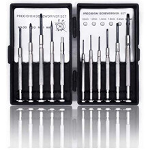 TIJAR 11Pcs Mini Screwdriver Set, Precision Screwdrivers with Mini Pocket Size Carrying Case, Perfect for Glasses, Watches, Remotes and Computers