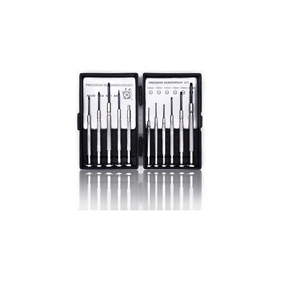 Tijar 11Pcs Mini Screwdriver Set, Precision Screwdrivers With Mini Pocket Size Carrying Case, Perfect For Glasses, Watches, Remotes And Computers 46052292