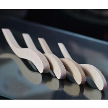 Dortech 4Pc Wooden Silicone Tooling Sticks for Smoothing Mastics and Sealant, Silicone Smoothing & Finishing Tools, Curved Handle Sealant Smoother, f