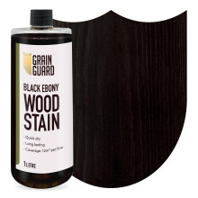 GRAIN GUARD Wood Stain Water Based | Black Ebony | 1L | Interior Furniture Stain | Light & Dark Stains | Eco-Friendly & Non-Toxic Wood Dye | Easy App