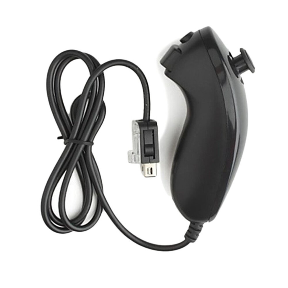 Nunchuk Controller For Nintendo Wii And Wii U With Ergonomic Lefthand Design Black 9174973526933