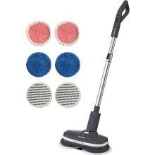 AirCraft Home PowerGlide, Cordless Rechargeable Hard Floor Cleaner, Polisher & Scrubbing Bundle with 6 Pads (2 Cleaning, 2 Polishing & 2 Scrubbing Pa