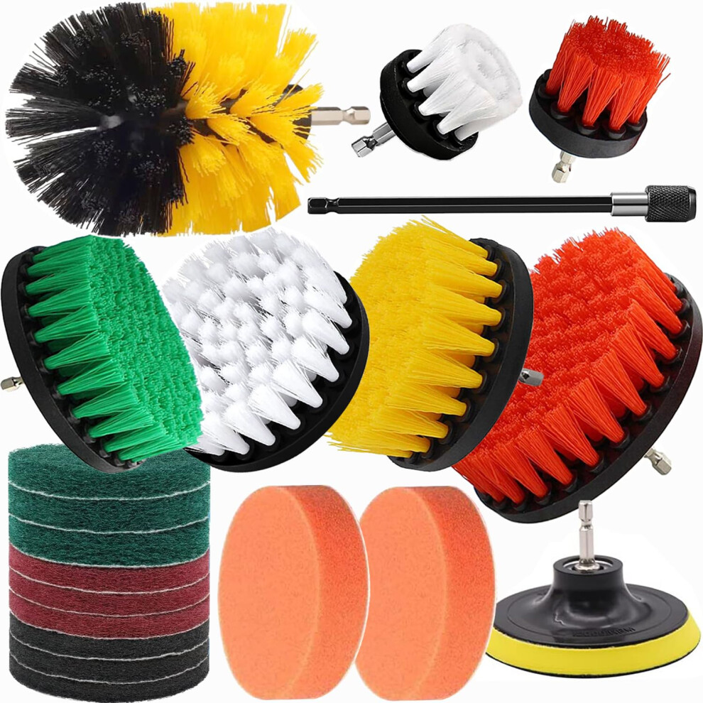 20Pcs Drill Brush Attachment Set, Drill Brush For Cleaning, Power Scrubber Attac 5007754227122