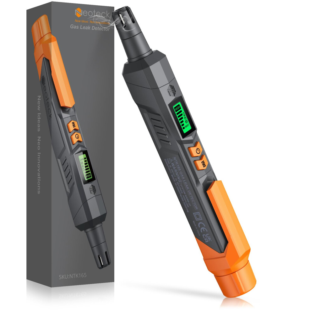 Neoteck Gas Leak Detector Natural Gas Detector With Audible & Visual Alarm, Portable Gas Sniffer To Locate Combustible Gas Leak Sources Like Methane, 5009396443113