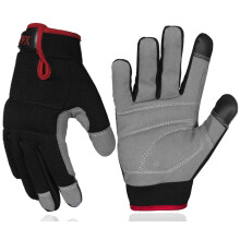 WFX Mens Work Gloves Utility Touch Screen Breathable Spandex Rigger Padded Knuckles Working Mechanic Palm Safety Builder Dexterity Construction