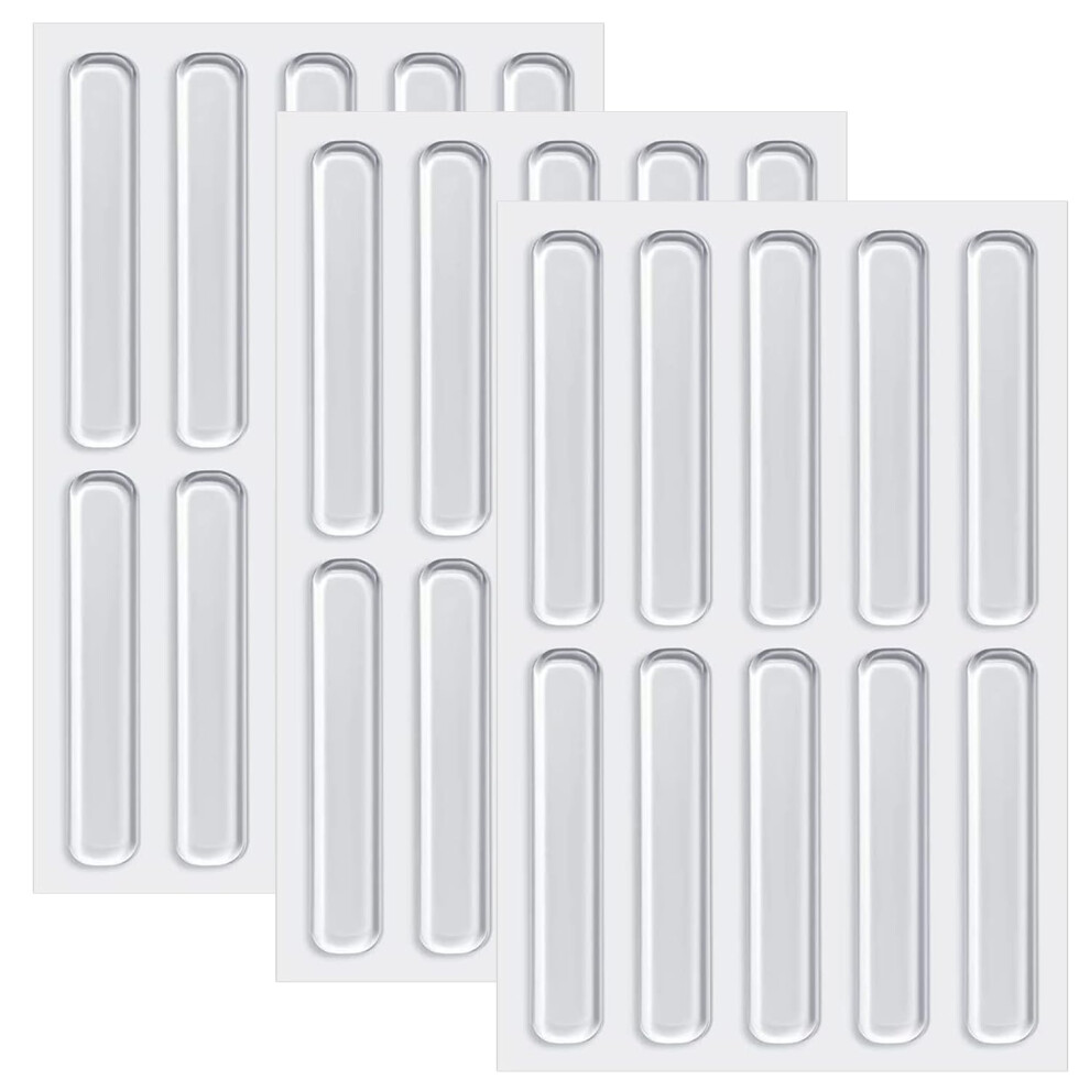 30 Pcs Furniture Bumpers, Silicone Clear Cabinet Door Bumpers Adhesive Furniture Bumper Strips 6.3Cm Cabinet Bumpers Transparent Bumpers Pads For 5051226970627