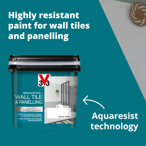 V33 Renovation Wall Tile & Panelling Paint - No Undercoat Needed - for High Mois 2