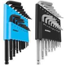 LOZAGU 36-Piece Allen Key Set, Ball End, SAE and Metric Hex Key Set