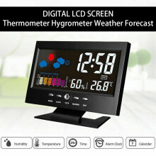 Orologio Digitale Weather Wireless, Termometro e Igrometro con Schermo Grande, Sveglia, Calendario
