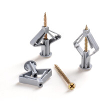 60-Pack Plasterboard Wall Plugs, Gypsum Board Fixi