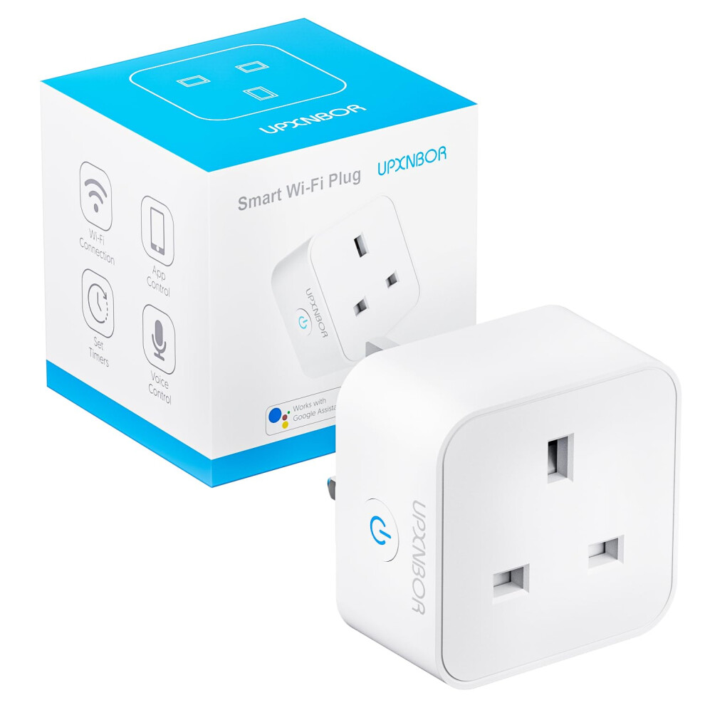 Upxnbor Smart Plug, Wi-Fi Outlet Compatible With Alexa, Google Home, Wireless Smart Socket With Energy Monitoring, Timer & App Remote Control 5051226625022