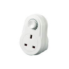 Mercury Plug-In Dimmer Switch | Adjustable Light Control for Lamps & Fans | Works with LED, Filament Bulbs | UK 3-Pin Mains Socket | Smart Dimming |