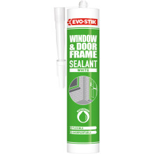 EVO-STIK Window & Door Frame Sealant White - 290ml - Waterproof - Flexible - Overpaintable - Lasts up to 15 Years