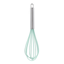 Stainless Steel Egg Beater with Soft Silicone Head Whisk, Rust Resistant, Ergonomic Grip for Baking