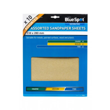 Blue Spot 19852 Assorted Sandpaper (10 Pieces)