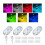 4 PCS Car Interior LED Lights USB Rechargeable Wireless Touch Control 7 Colors  Brightness 1