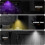 4 PCS Car Interior LED Lights USB Rechargeable Wireless Touch Control 7 Colors  Brightness 5