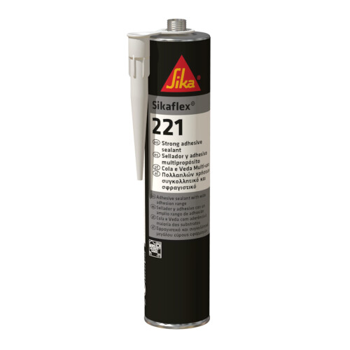 Sika – Sikaflex – 221 Strong Adhesive Sealant – Multi-Purpose Application – Sandable/Paintable – Grey – 300ml