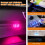 4 PCS Car Interior LED Lights USB Rechargeable Wireless Touch Control 7 Colors  Brightness 3
