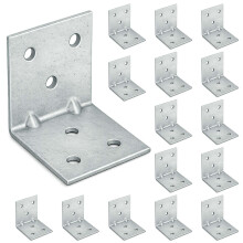 OMIDEAS 15 x Corner Brackets (40 x 40 x 40) Angle Reinforced Metal Braces Wood Timber Galvanised Steel Sheet Connecting Joining Fixing L Repair Conne