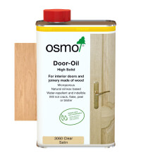 Osmo Door Wood Wax Oil 3060, Clear Satin Finish, 1L - Durable Oil for Doors, Frames and Joinery, Water-Resistant, Wood Treatments - Ideal for Oak, Pi