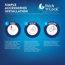 Croydex Stick n Lock Toilet Roll Holder Easy Bathroom Storage Solutio
