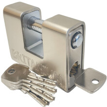 Britanium BRP74 [Armoured] High Security Container Padlock - [Heavy Duty] - [Anti Drill Cylinder] - Also Ideal Motorbike, Shed & Garage Lock