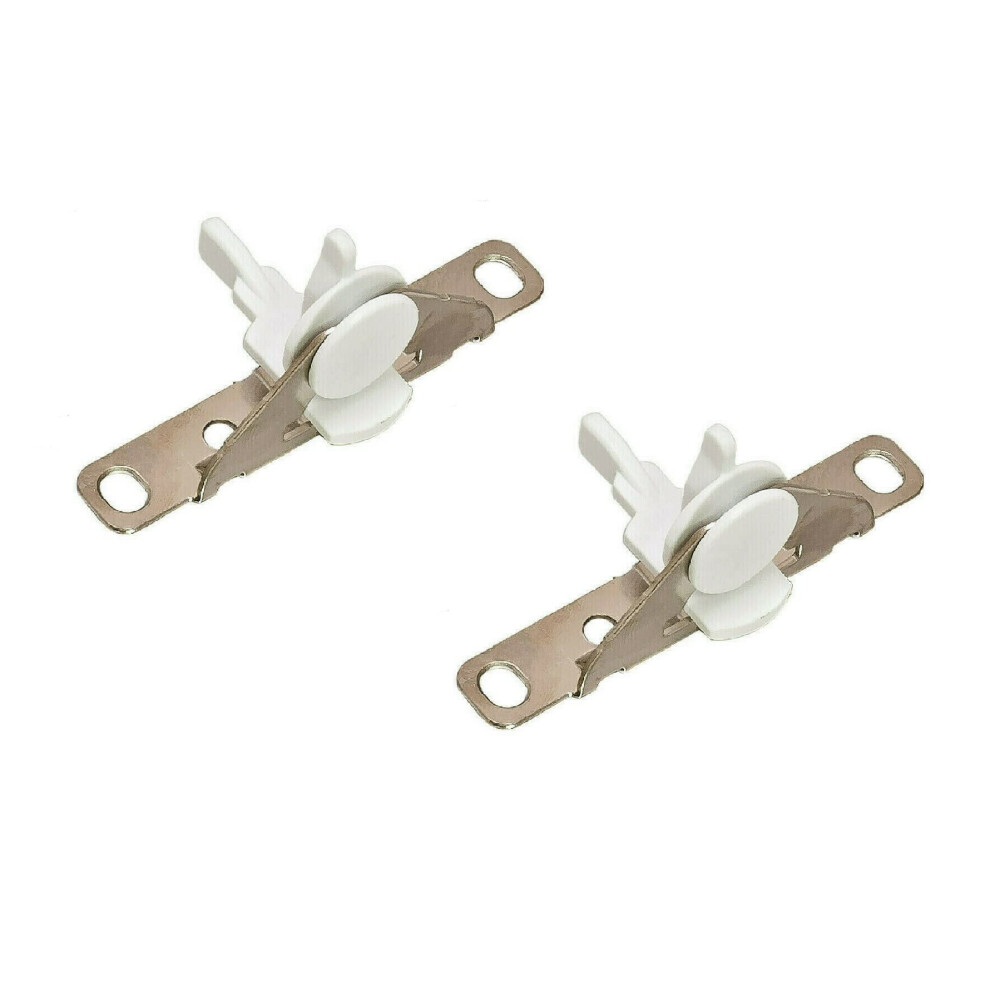 1 Pair X Genuine Hafele Indaux Supra Metal Drawers Side Front Fixing Brackets (White) 40867922