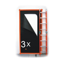 SafeCore Anti-Dust Zip Door 220x110 cm 3 Pack, Double-Sided Zip