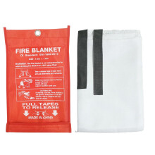 Ram Large 1M X 1M Fire Blanket With Loops Office Kitchen Safety Home Fire Blanket Wall Mountable Emergency Fire Blanket