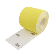 Shineboc Sandpaper Roll Yellow, 93mm x 10m, 80 Grit, Quartz Sand Abrasive Sanding Paper for Wood, Metal, Paint, Plaster, Filler, Automotive, Compatib