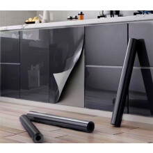 Black Sticky Back Plastic Self Adhesive Wallpaper Glossy Glitter Effect Black Vinyl Wrap 30cmX300cm Peel and Stick DIY Contact Paper Vinyl Film Decor