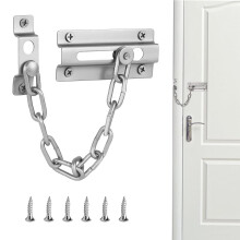 1PCS Stainless Steel Door Chain,Chain Lock for Door Anti Theft Home Safe Nickel Plated Door Locks with Screws,Door Chain Internal Door Lock,Door Chai