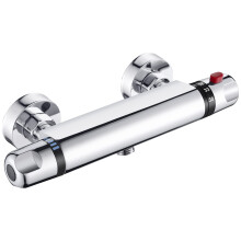 Thermostatic Shower Mixer Bar Wall Mounted Shower Mixer Tap Chrome Brass Shower Thermostatic Mixer Valve