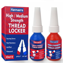 Thread Lock Blue and Red, Threadlocker Medium and High Strength Threadlock, Lock & Seal Nuts, Bolts, Fasteners and Metals