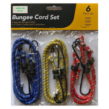 6 Pack Bungee Cord With Hook Heavy Duty Outdoor Tie Down Rope for Tarp, Cover, Canvas, Motorcycle and Cargo Caravan Camping RVs Trunks Luggage Racks