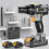 LEEIKOO Cordless Drill, Power Drill 21V, Combi Drill Set 42N.m with 2 1