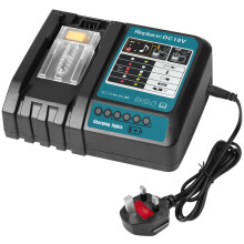 Powarobor Fast Charger Compatible with makita 14.4V-18V Li-ion Battery BL1815 BL1830 BL1840 BL1850 BL1860 BL1415 BL1430 BL1440 DC18RD DC18RA DC18SF
