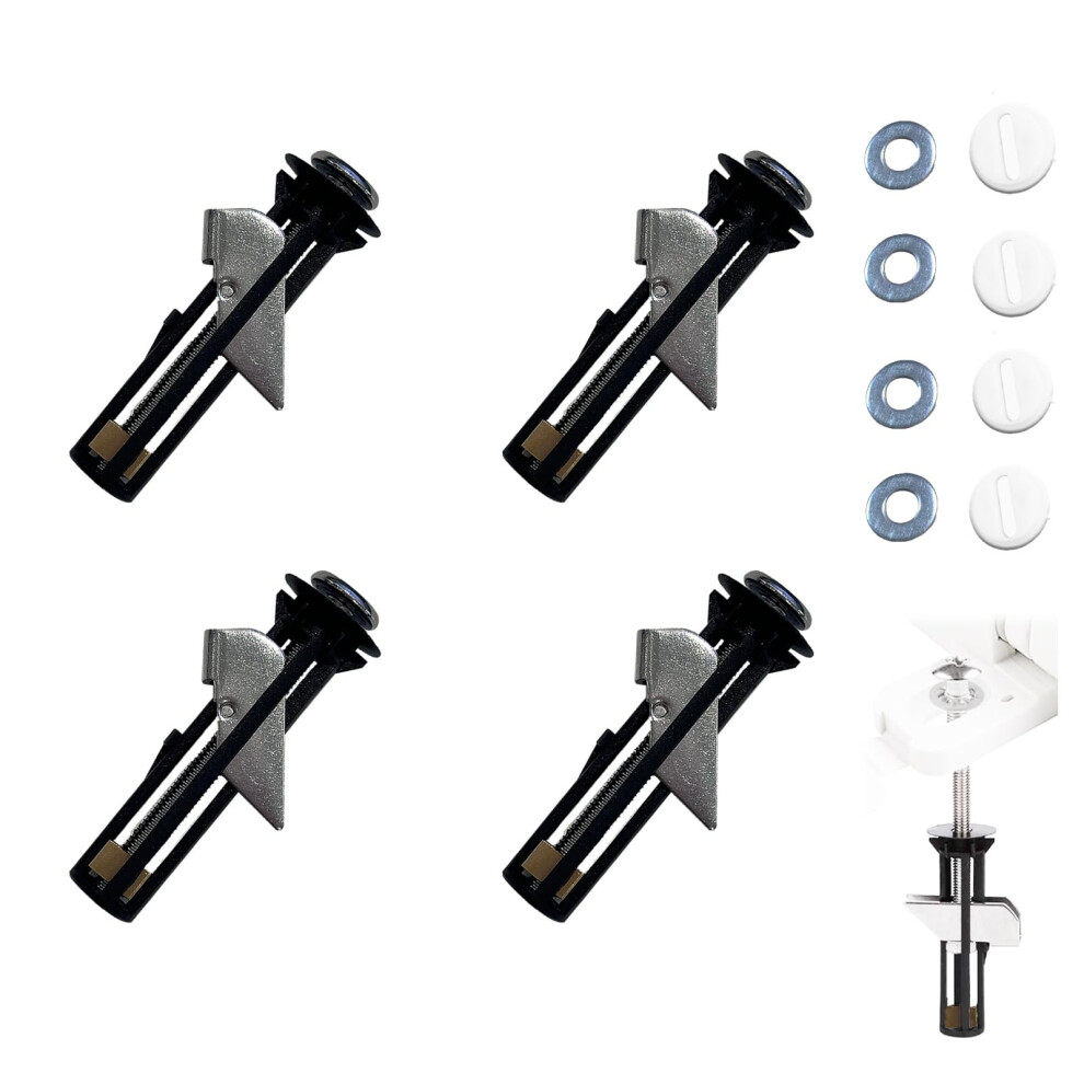 Toilet Seat Bolts Fittings Kit, 4Pcs Heavy Duty Toilets Seats Fastener Locking B 5002161739206