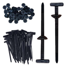 30/100/150Pcs Nylon Universal Cable Tie Buckle - Heavy Duty Self-Locking Nylon Zip Ties Holder Clip