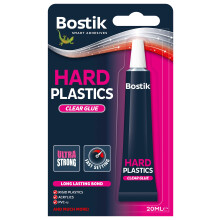 Bostik Hard Plastics Clear Glue 20ml Tube - Ultra Strong - Quick Drying Glue - Formulated For Hard Plastics Such As ABS and PVC-U