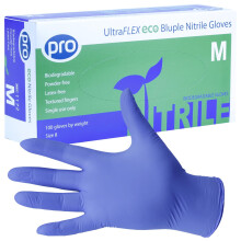 PRO UltraFLEX Bluple Biodegradable Disposable Gloves - Purple/Blue Nitrile Gloves Disposable Medium - 100x Pack - Powder-Free - Latex Free - Food Saf