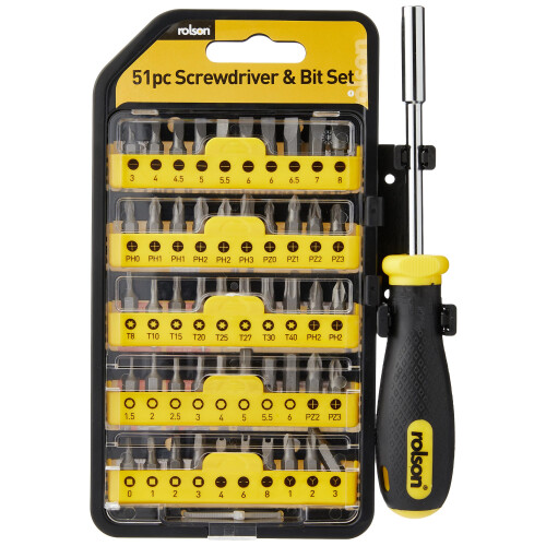 Rolson Rolson 28429 51 Pc Screwdriver & Bit Set